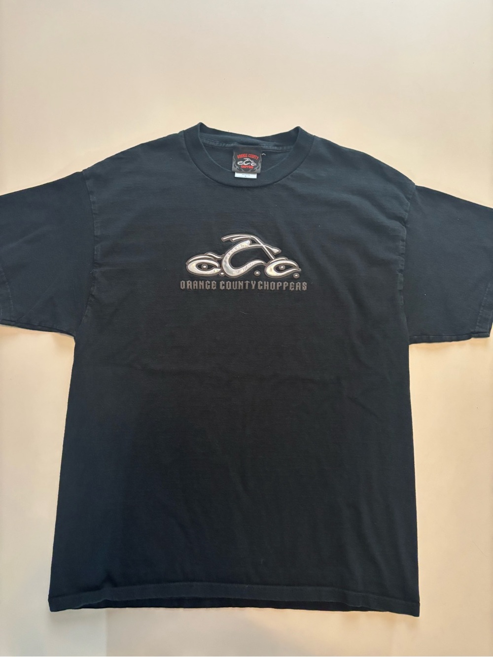 Vintage Orange county choppers silver puff print motorcycle shirt